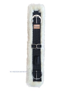 Western Imports sheepskin belt with roller buckle